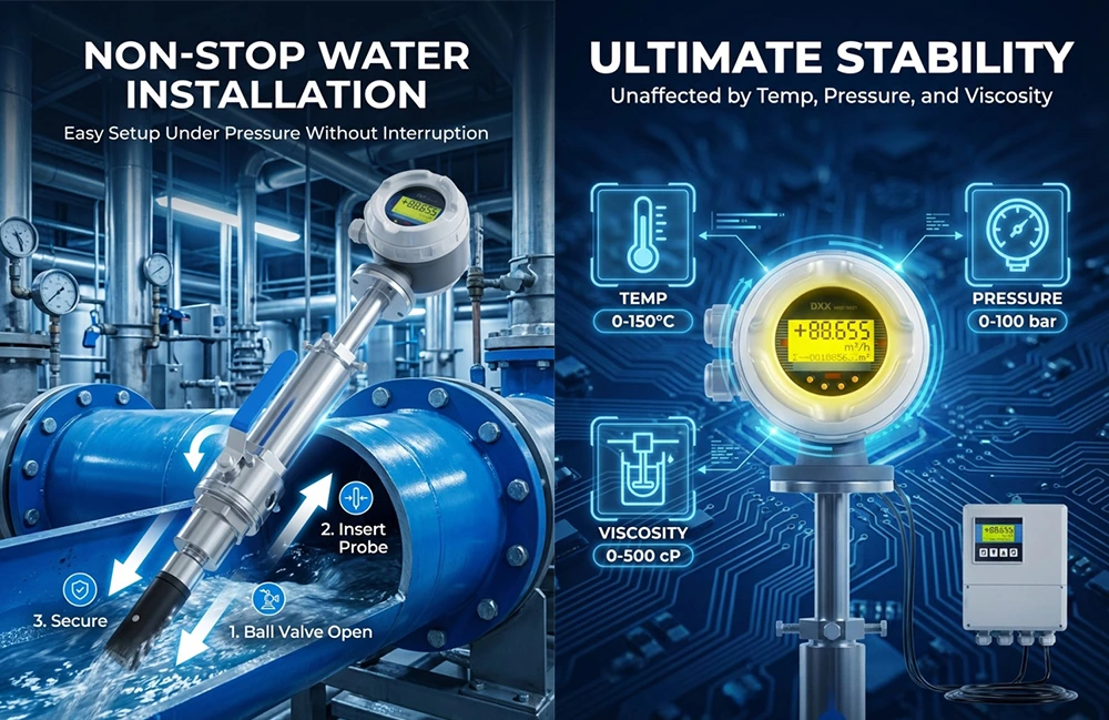 FK-LDGC Insertion type Electromagnetic Flow Meter